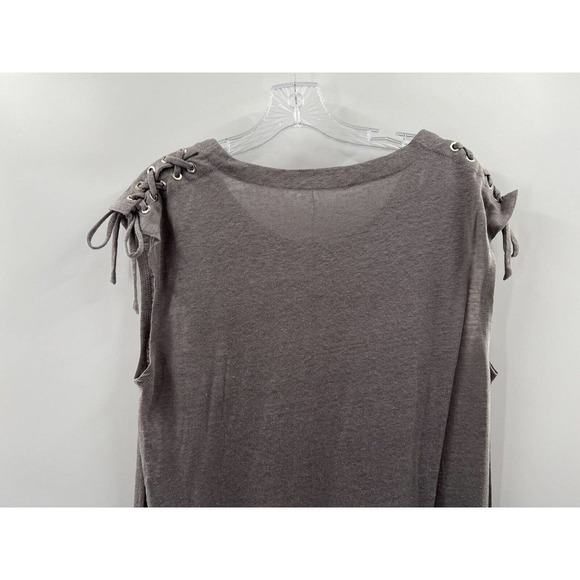 CAARA Women’s Sleeveless Lace Shoulder Cotton Sheath Gray Size Large NWT​ - Picture 8 of 8